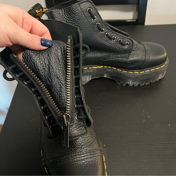 Dr. Martens Black Leather Sinclair Boots - Picture 9 of 13